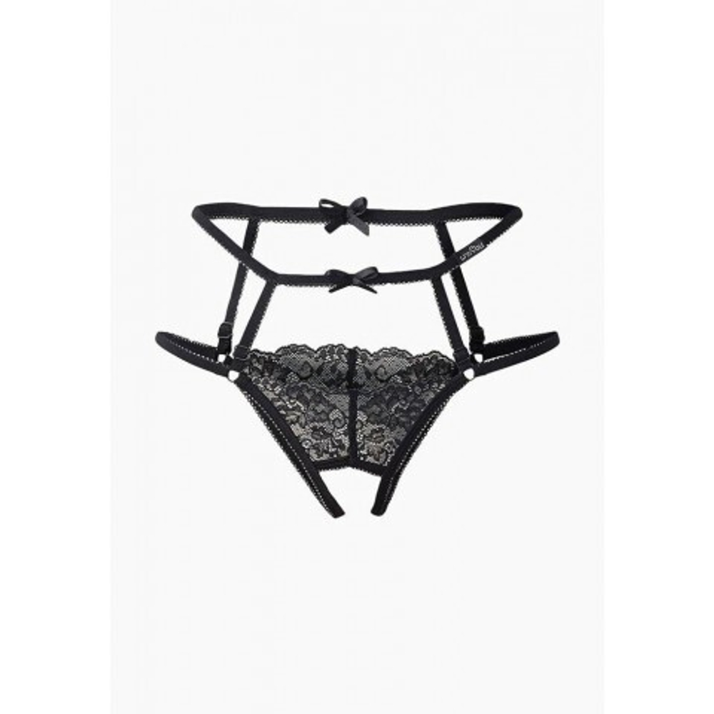 Интригующие черные трусики с доступом и лентами (Easy to love) (S/M (42-44))