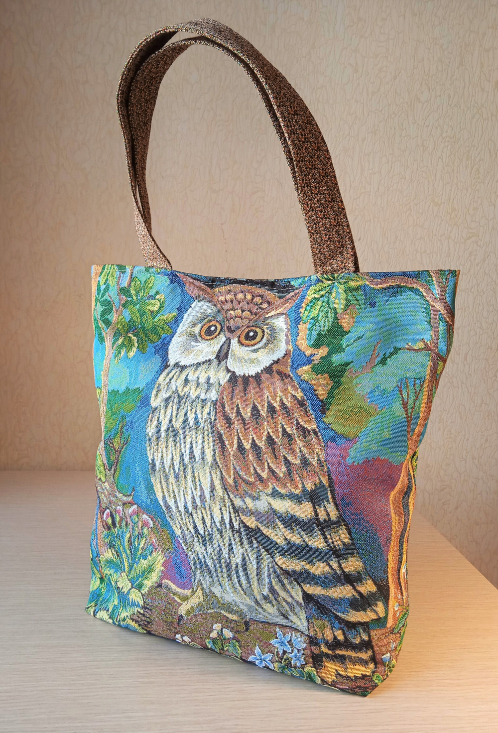 Гобеленовая сумка Филин Фил (39х39х12)