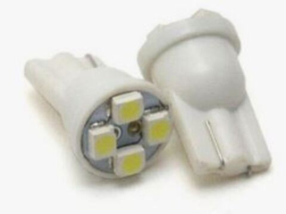 Светодиод 12V T10  4SMD 1210 WHITE (без цок.) (бл, 2шт.)