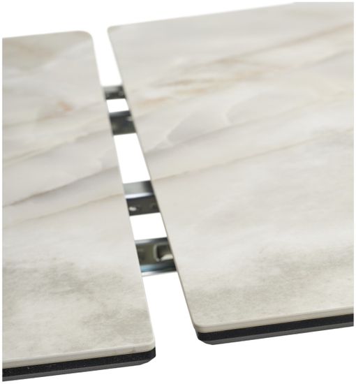 Стол МОЦАРТ 200 REX 769925, Бежевый мрамор, керамика / Дуб монтана