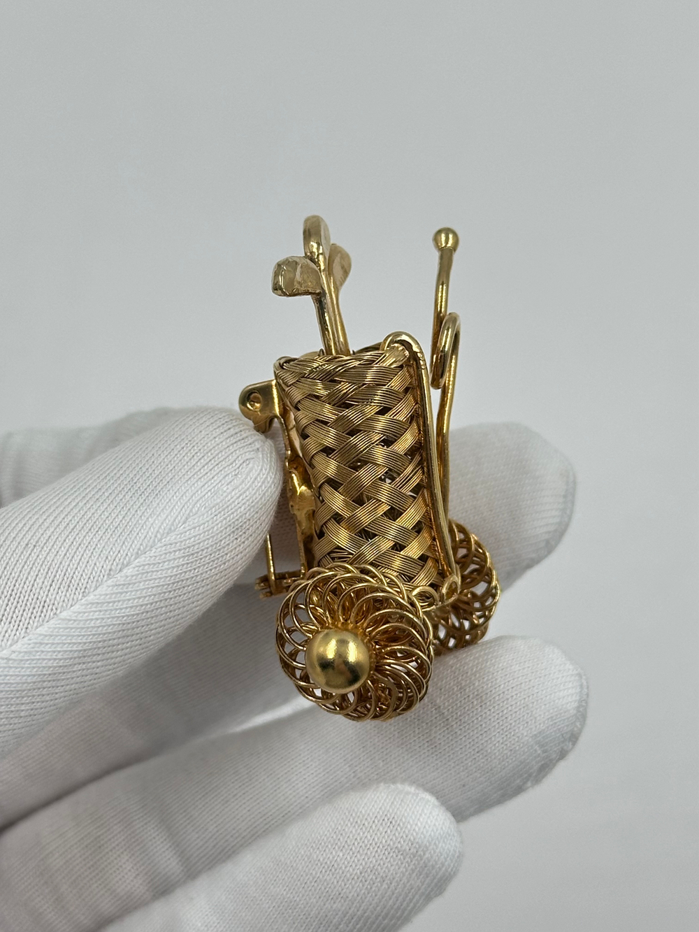 Брошь Клюшки для гольфа