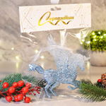 Подвеска "Волшебный Пегас" 13*12,5см, белый/голубой