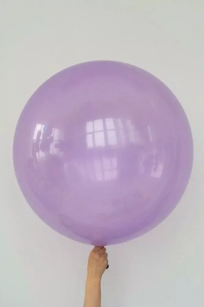 S Шар 24"/60 см, кристалл прозрачный фиолетовый (БГ-90)