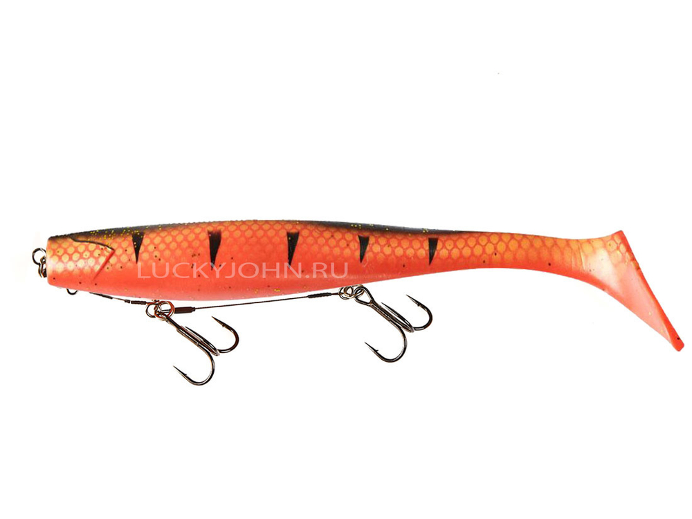 Набор Виброхвост + стингер LJ 3D Series Kubira Swim Shad 10,3" (26 см), цвет PG22, 1 шт.