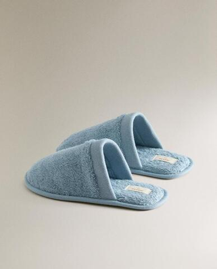 ZARA HOME ДЕТСКИЕ МАХРОВЫЕ ТАПОЧКИ, СИНИЙ
