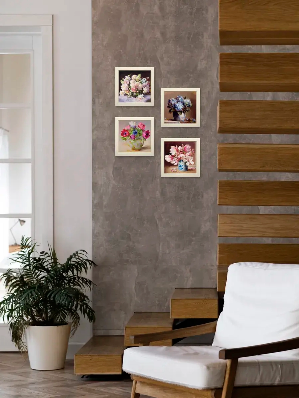 Картины на стену для интерьера на холсте 4 шт