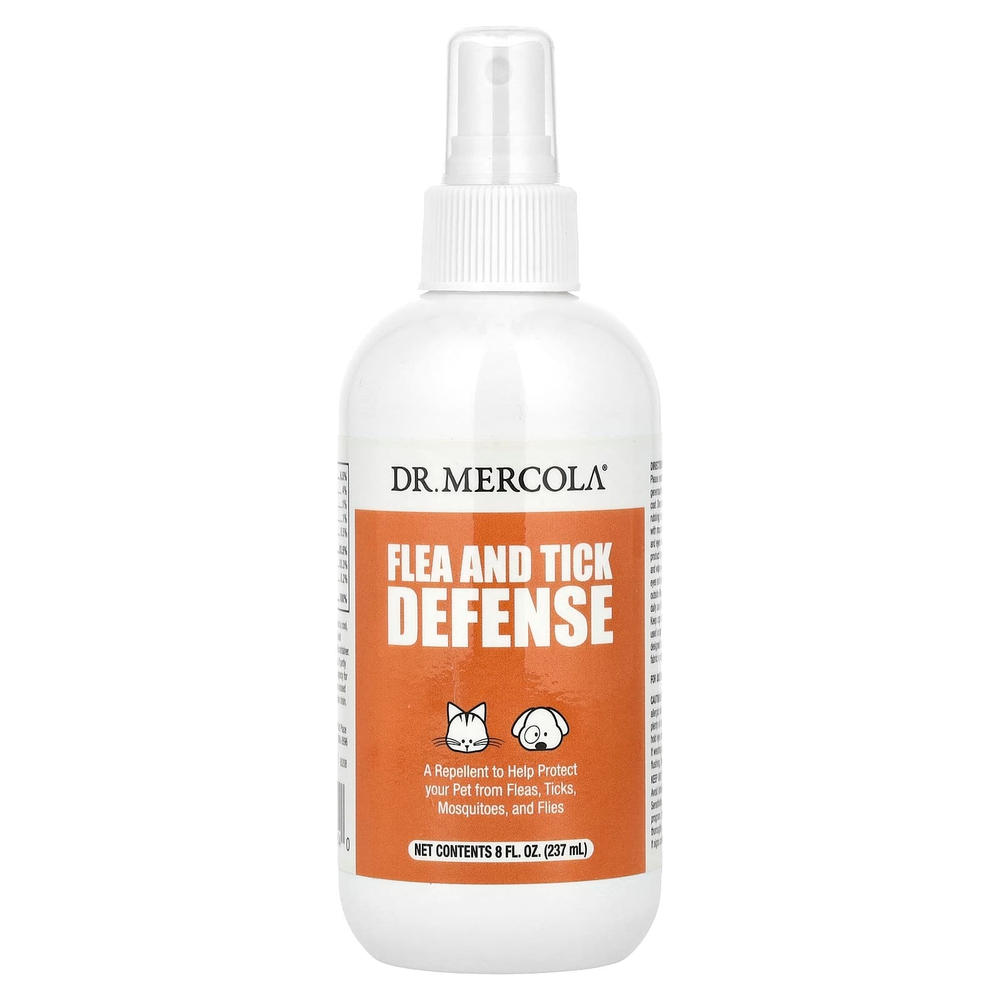 Dr. Mercola, защита от блох и клещей, для собак и кошек, 237 мл (8 унций)