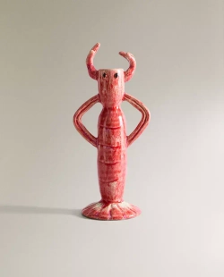 ZARA HOME ПОДСВЕЧНИК В ФОРМЕ ЛОБСТЕРА, РОЗОВЫЙ