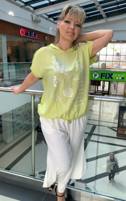 Трикотажные брюки-шаровары на резинке