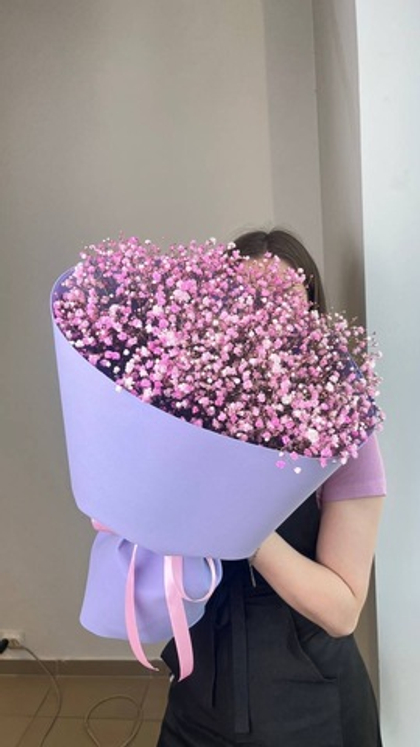 Букет из гипсофил розовых