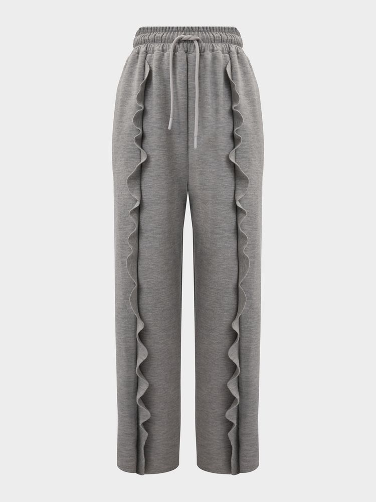 Брюки с воланами / grey