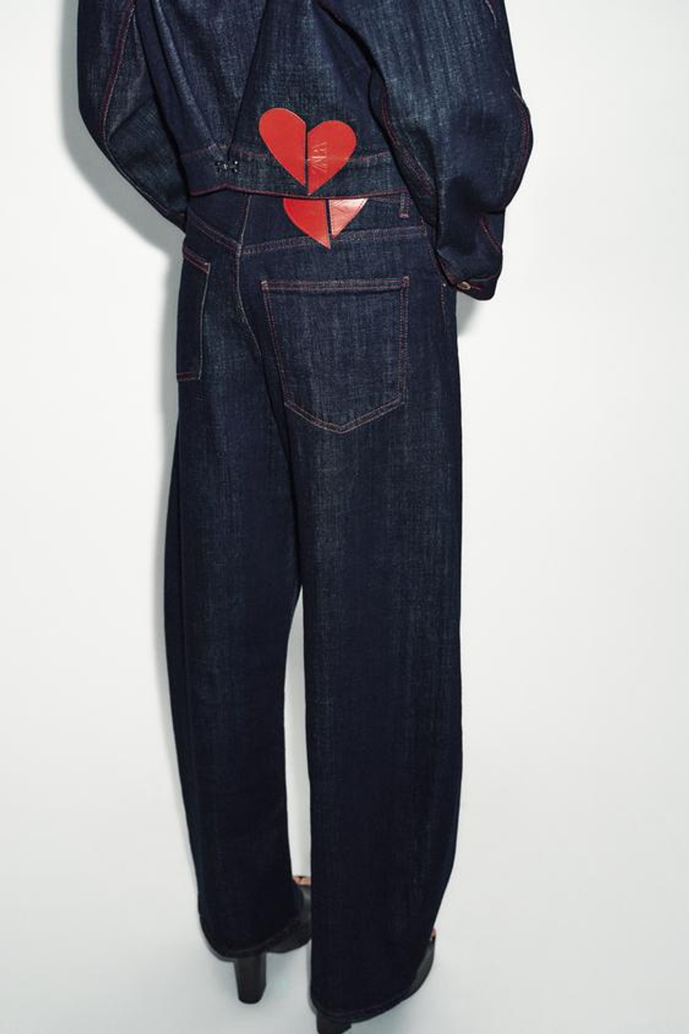 ZARA ДЖИНСЫ Z1975 BARREL С ВЫСОКОЙ ПОСАДКОЙ, СИНИЙ