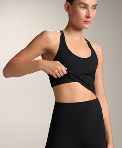 Oysho Топ-майка из полиамида, черный