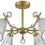 8046/6C CLASSI LN25 77 латунь/прозрачное стекло Люстра потолочная Е14 6*40W 220V AURICA