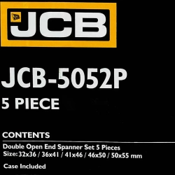 Набор ключей рожковых 5пр. JCB JCB-5052P