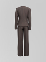 Костюм AS`Kins 170 из брюк прямого кроя и пиджака с глубоким вырезом и поясом в коплекте
