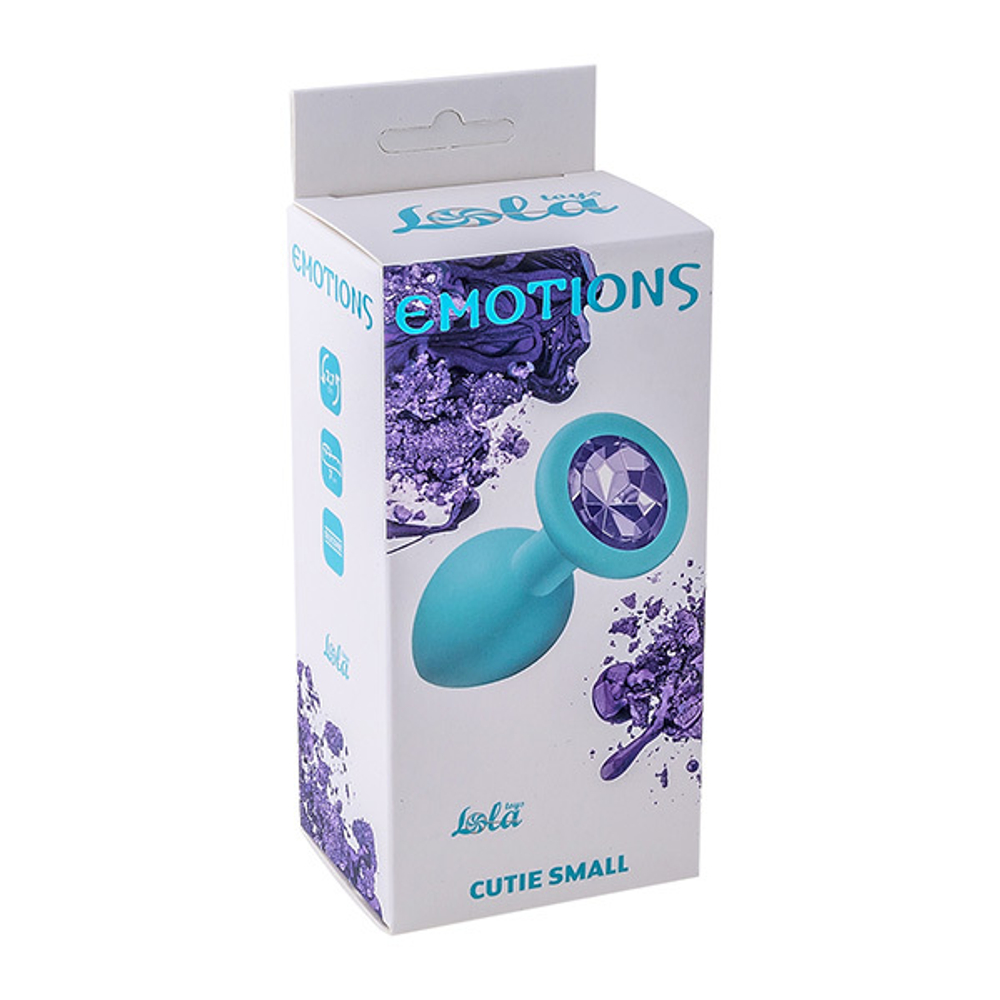 Анальная пробка 7,5см Lola Games Emotions Cutie Small Turquoise Light Purple Crystal 4011-05Lola
