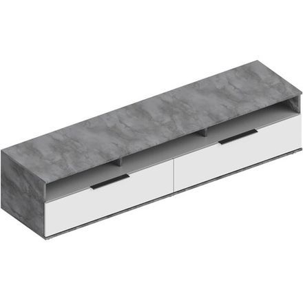 Тумба для ТВ МС "МОНИКА" , (Айрон рок/Белый лофт), ЛДСП, Велес