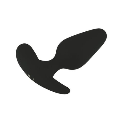 Черная анальная вибропробка с управлением через приложение - 10,3 см. (Цвет: черный)