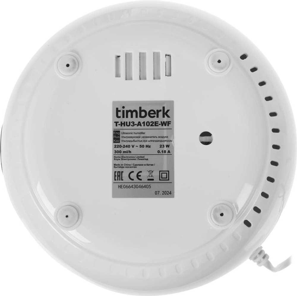 Увлажнитель воздуха ультразвуковой Timberk T-HU3-A102E-WF,  4л,  белый(Б/У)