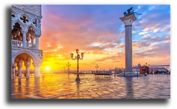 Постер "Рассвет на набережной"