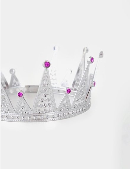 Корона королевы для девочки, цвет серебряный