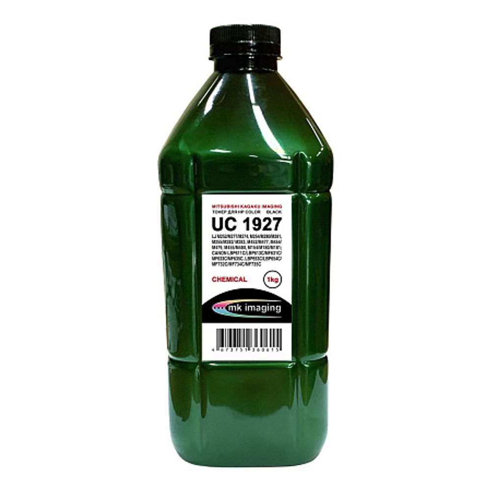 Тонер для HP Color Универсал тип UC1927K (фл,1кг,ч,Chemical,MITSUBISHI/MKI) Green Line