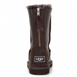 Угги Short Zip Metallic Chocolate