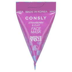 Consly To Go Strawberry & Clay Face Mask Mini маска глиняная с цинком и экстрактом клубники