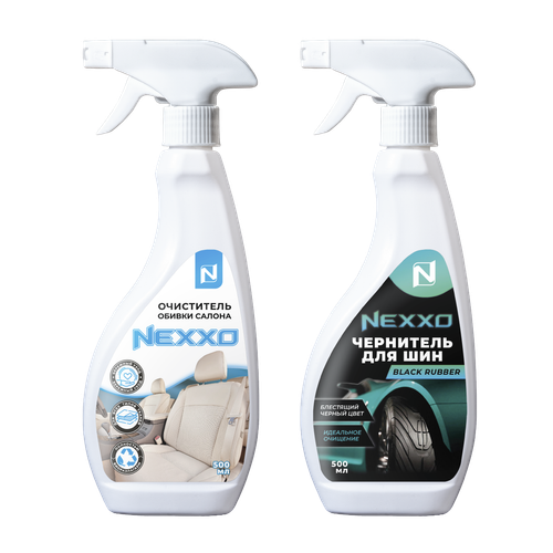Комплект чернитель и очиститель обивки салона авто NEXXO, 2 флакона по 500 мл