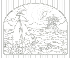 [Vol.7] Polar Bear's Adventure Cruise. Coloring Book