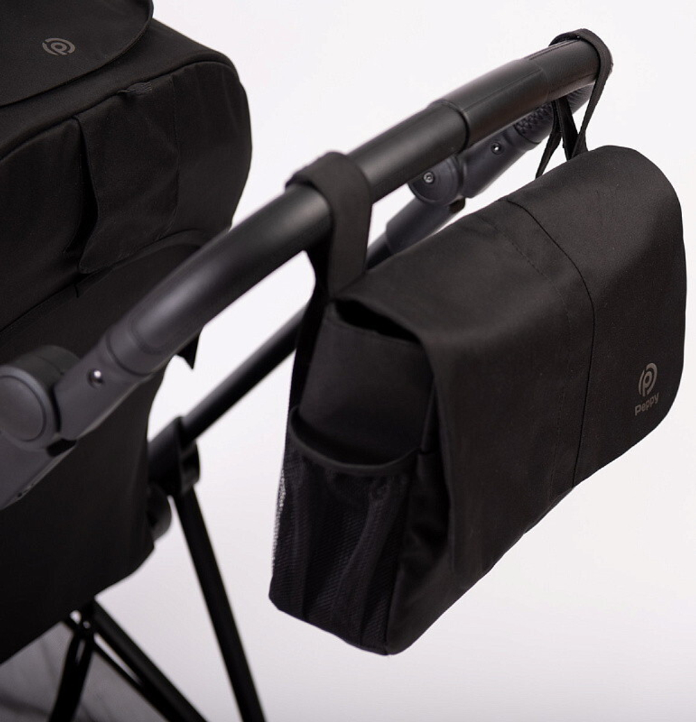 Прогулочная коляска Peppy Amici с автокреслом Verona Beige Black рама Black