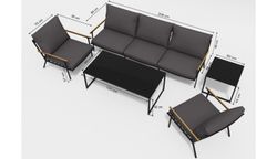 Calma long, набор антрацит/антрацит, алюминий