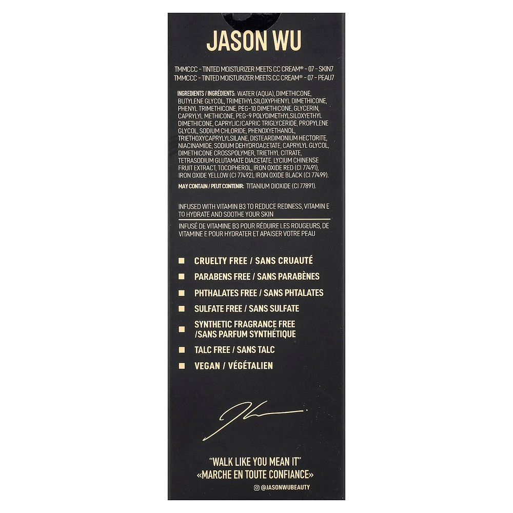 Jason Wu, увлажняющий крем с оттенком, Meets CC Cream®, 07 Skin7, 30 мл (1,01 жидк. унции)