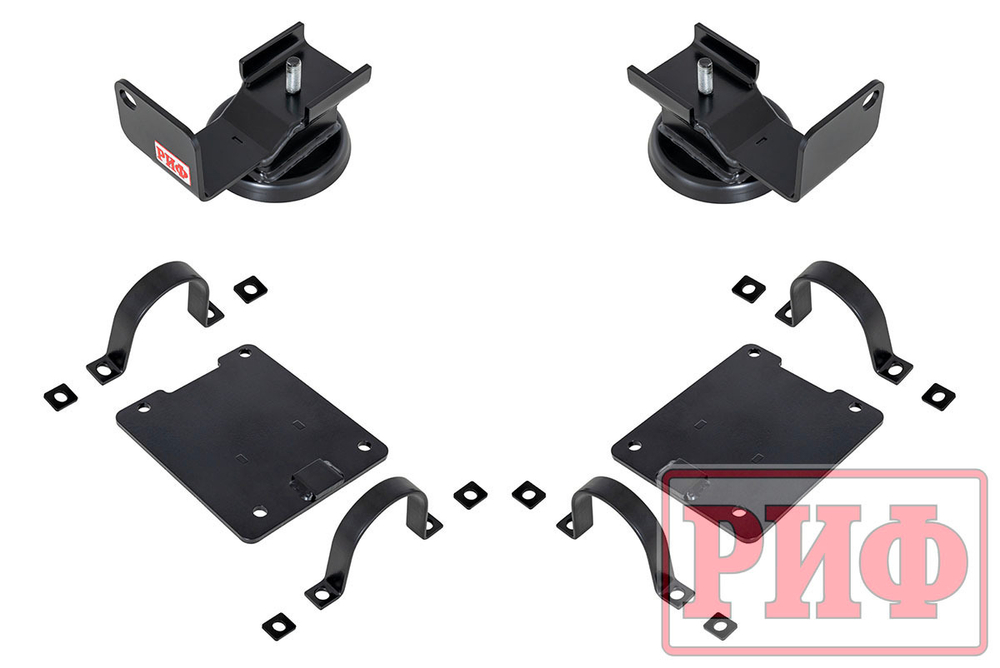 Комплект дополнительных пружин с кронштейнами для задней оси на УАЗ Патриот 2019+ (двухлистовая рессора) РИФ