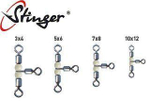 Тройной вертлюг рыболовный ST-1027-10х12 (1 упк 5 шт)