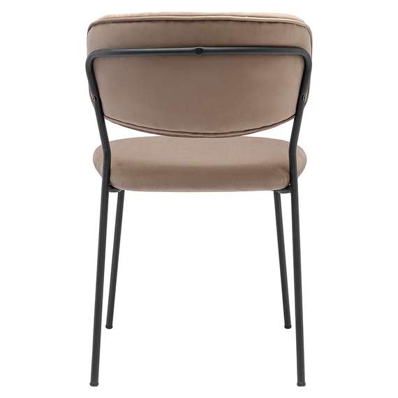 Стул Eirill, светло-коричневый велюр с черными ножками