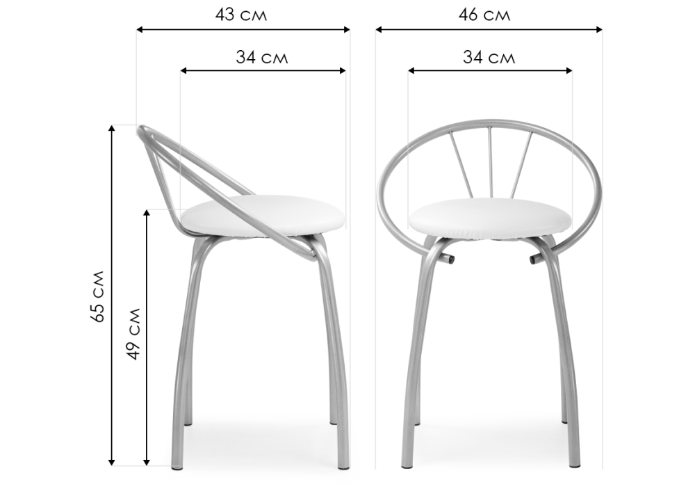 Стул на металлокаркасе Tankard белый полимер / светлый мусс