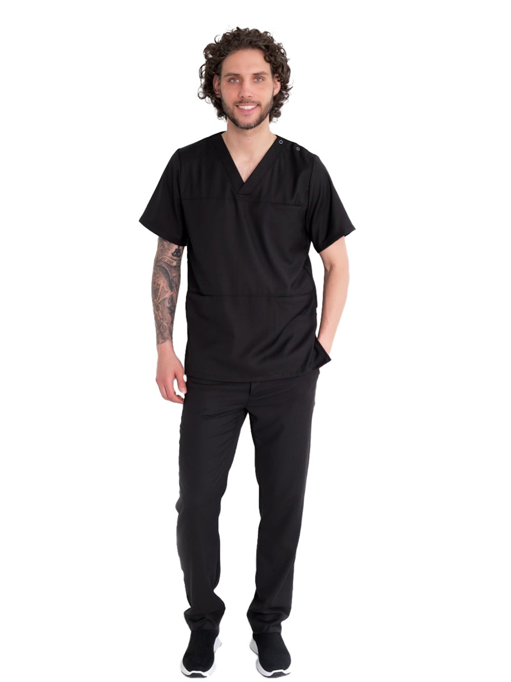 Брюки медицинские мужские Тезис TZ620, на резинке со шнурком, белый, 54