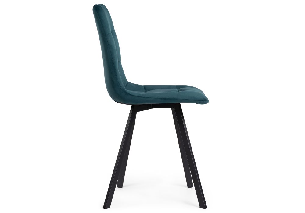 Стул на металлокаркасе Чилли морская волна / черный каркас