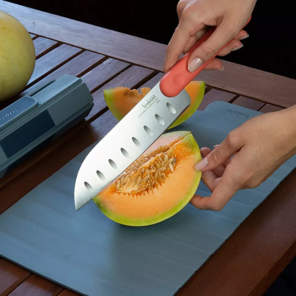 Доска разделочная рулонная 39x24см Trebonn Chopping boards and Knives серо-голубая