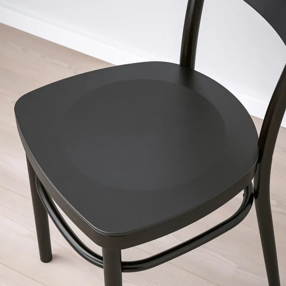 Стул деревянный - IKEA IDOLF, 80х42х47 см, черный, ИДОЛЬФ ИКЕА