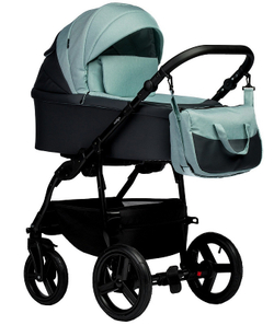 Детская коляска Indigo Impulse Eco 3 в 1 с автокреслом Avionaut Cosmo Ie07 серая кожа/шалфей