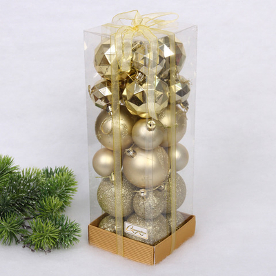 Набор шаров «Winter shine» 6 см + 4 см (24 предмета), Золото