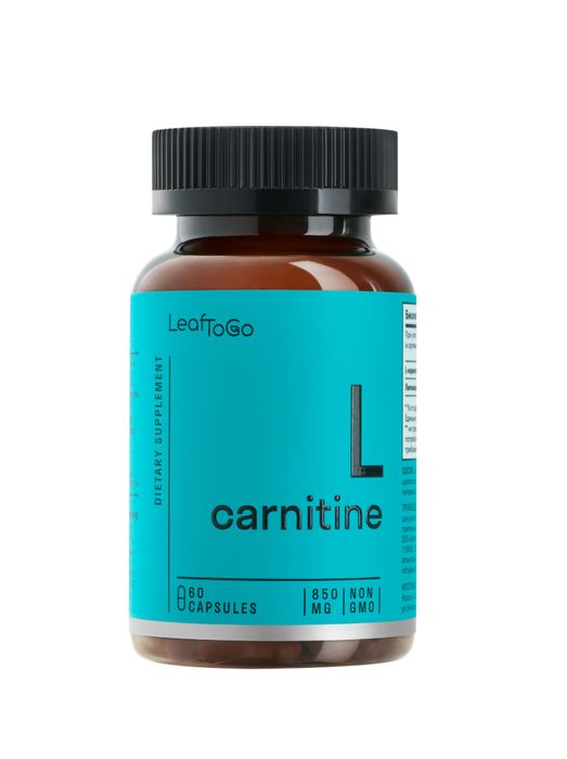L-Карнитин, L-Carnitine, Leaf To Go, 60 капсул