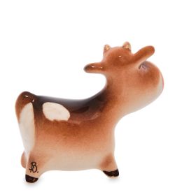 ГЛ- 665 Фигурка «Бычок» цв. золото (Гжельский фарфор)