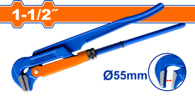 Ключ трубный рычажный 90° 55 мм (16) WADFOW WPW2115