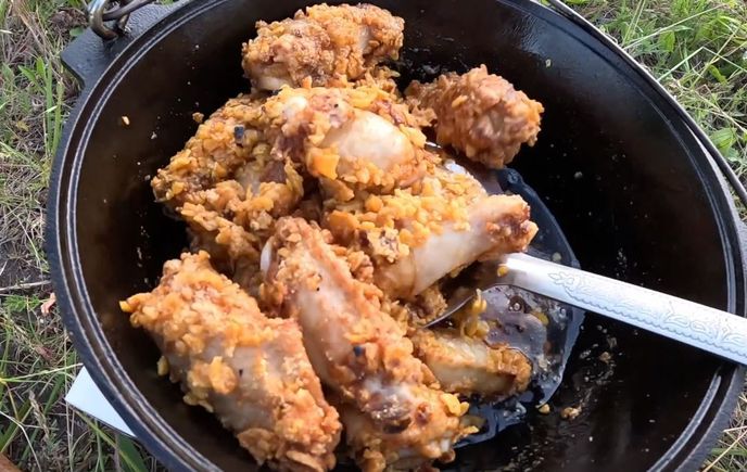 Крылышки KFC в казане