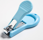 Детский маникюрный набор (ножницы, книпсер, пилка, пинцет), цвет голубой 4601142