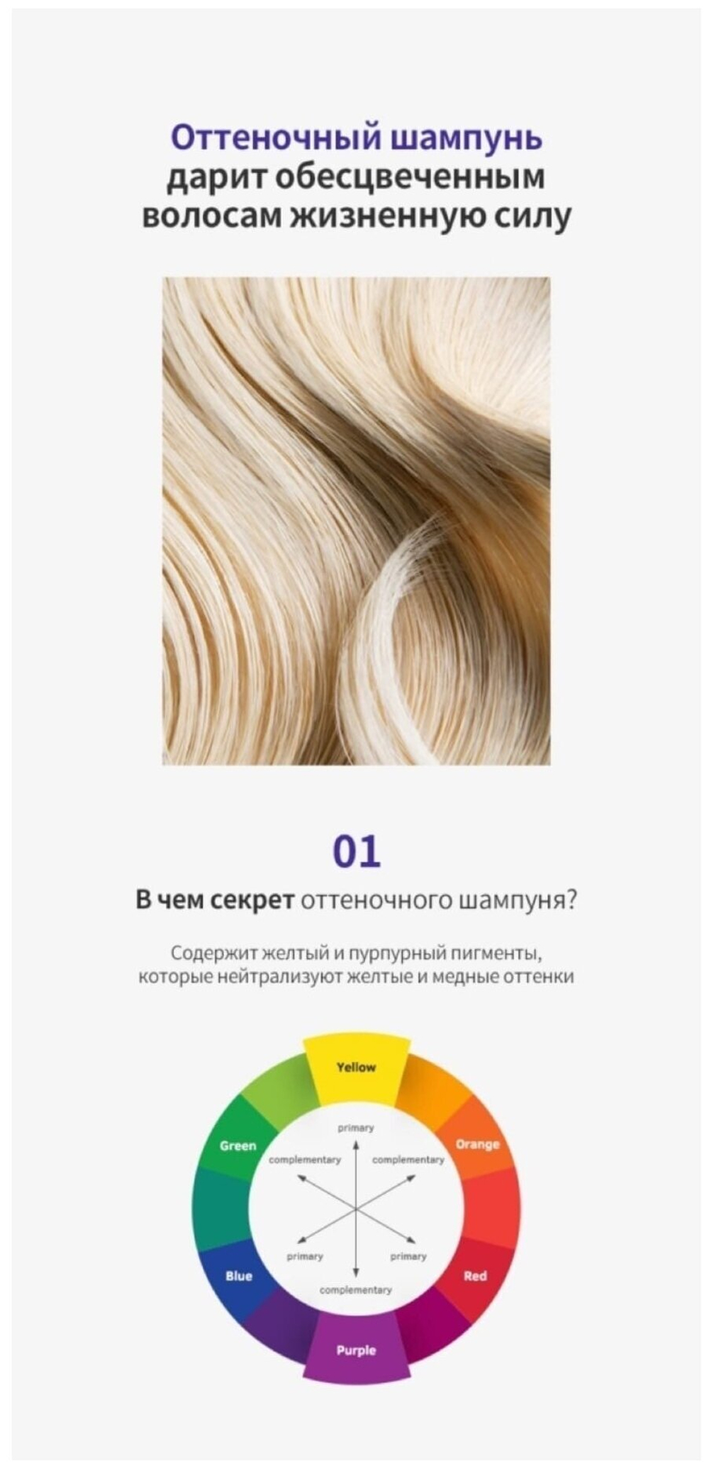 Оттеночный шампунь для устранения желтизны на светлых волосах La'dor Anti Yellow Shampoo, 300мл с дозатором